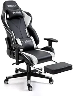 YOLEO Gaming Chair, Computer Chair With Footrest, Ergonomic Office Chair For Adults Teens, Adjustable Headrest/Lumbar Support 2D Armrest 90°-155° Tilt Angle PC Gaming Chair (300lbs), Grey/Black 16 YOLEO Gaming Chair, Computer Chair With Footrest, Ergonomic Office Chair For Adults Teens, Adjustable Headrest/Lumbar Support 2D Armrest 90°-155° Tilt Angle PC Gaming Chair (300lbs), Grey/Black -Amazon Basics Furniture Shop 41RwyQSn8cL. AC