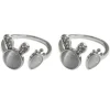 LALAFINA 2pcs Easter Finger Rings Bunny Rings Rabbit Finger Jwelries Open Ring For Girl Party Decorations