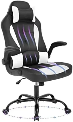 Pink Gaming Chair For Adults Ergonomic Computer Chair W/Flip Up Armrest & Lumbar Support Adjustable Office Gamer Chair 360° Swivel Seat And Headrest 19 Pink Gaming Chair For Adults Ergonomic Computer Chair W/Flip Up Armrest & Lumbar Support Adjustable Office Gamer Chair 360° Swivel Seat And Headrest -Amazon Basics Furniture Shop 41SBQ778rjL. AC