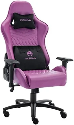 Resiova Gaming Chair Computer Office Gamer Chair With Lumbar Rest And Headrest Support,350lb Weight Capacity Metal Base Racing Style Pu Leather Ergonomic Desk Pc Chair… 25 Resiova Gaming Chair Computer Office Gamer Chair With Lumbar Rest And Headrest Support,350lb Weight Capacity Metal Base Racing Style Pu Leather Ergonomic Desk Pc Chair… -Amazon Basics Furniture Shop 41SPrgAQPRL. AC