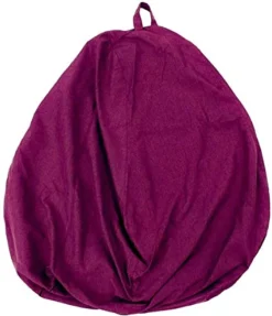 Bean Bag Chair Cover, Stuffed Animal Storage Bean Bag Chair Cover (No Bean Filling) Lazy Sofa Bean Bag Cover, Stuffable Zipper Beanbag Covers For Organizing Plush Toys (L-35.4 "x 43.3", Purple ) -Amazon Basics Furniture Shop 41SSBY8sJjL