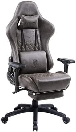 Dowinx Gaming Chair Ergonomic Racing Style Recliner With Massage Lumbar Support,4D Armrests Game Chair For Computer PU Leather With Retractable Footrest Black -Amazon Basics Furniture Shop 41SW1xQXtRL. AC