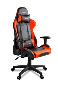 Verona V2 Advanced Racing Style Gaming Chair With High Backrest, Recliner, Swivel, Tilt, Rocker & Seat Height Adjustment, Lumbar & Headrest Pillows Included, Orange - PC/Mac/Linux -Amazon Basics Furniture Shop 41SaCbrlrsL