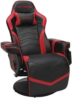 RESPAWN RSP-900 Racing Style, Reclining Gaming Chair, 35.04" - 51.18" D X 30.71" W X 37.01" - 44.88" H, Leather, Red -Amazon Basics Furniture Shop 41T7UStl0AL. AC