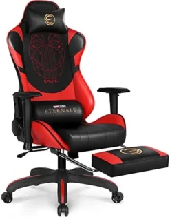 Marvel Eternals Gaming Chair Desk Office Computer Racing Chairs - Adults Gamer Ergonomic Game Footrest Reclining High Back Support Racer Leather Foot Rest (Eternals) 10 Marvel Eternals Gaming Chair Desk Office Computer Racing Chairs - Adults Gamer Ergonomic Game Footrest Reclining High Back Support Racer Leather Foot Rest (Eternals) -Amazon Basics Furniture Shop 41T9poc2RsL. AC
