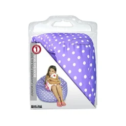Bean Bag Factory Junior Bean Bag Cover, Polka Dot, Lavender And White