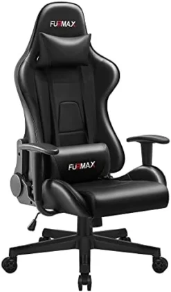 Furmax Video Gaming Chair Ergonomic PC Computer Office Chair Racing Leather Adjustable Swivel Chair with Headrest and Lumbar Support for Adults (Black) 11 Furmax Video Gaming Chair Ergonomic PC Computer Office Chair Racing Leather Adjustable Swivel Chair with Headrest and Lumbar Support for Adults (Black) -Amazon Basics Furniture Shop 41TRXcvW0QL. AC