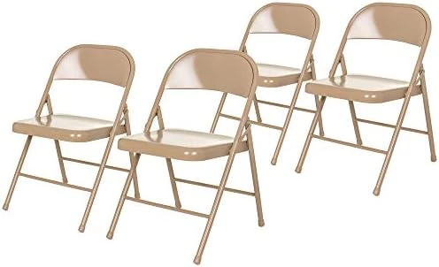 OEF Furnishings (4 Pack) Steel Folding Chairs, Grey 6 OEF Furnishings (4 Pack) Steel Folding Chairs, Grey - Image 6