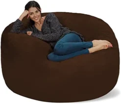 Chill Sack Bean Bag Chair: Giant 5' Memory Foam Furniture Bean Bag - Big Sofa With Soft Micro Fiber Cover - Cobalt Blue 22 Chill Sack Bean Bag Chair: Giant 5' Memory Foam Furniture Bean Bag - Big Sofa With Soft Micro Fiber Cover - Cobalt Blue -Amazon Basics Furniture Shop 41Ucg5pZncL. AC