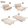 MAXYOYO Faux Fur Bean Bag Bed Floor Sofa Foldable Floor Couch, Foam Filling Wall Sofa Bed, Foldable Floor Mattress For Adults, Extra Thick Guest Mattress With Washable Cover, Beige, 54x95 Inch