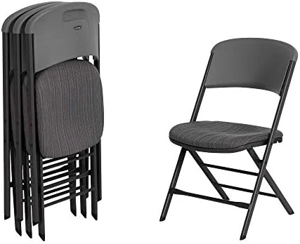 LIFETIME Commercial Grade Folding Chairs, 4 Pack, Charcoal Gray 8 LIFETIME Commercial Grade Folding Chairs, 4 Pack, Charcoal Gray - Image 8