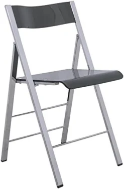 LeisureMod Milden Modern Acrylic Folding Chairs (Clear) -Amazon Basics Furniture Shop 41VII05kMHL. AC