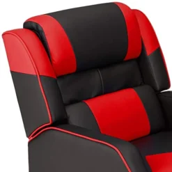 Amazon Basics Kids/Youth Gaming Recliner With Headrest And Back Pillow, Ages 3+, Black/Red -Amazon Basics Furniture Shop 41VeBtut8mL