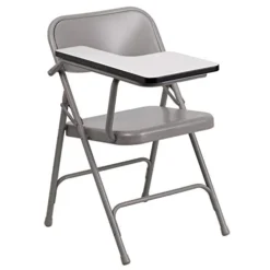 Flash Furniture Premium Steel Folding Chair With Right Handed Tablet Arm
