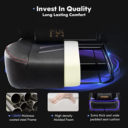 COLAMY 1325 Gaming Chair, Black 3 COLAMY 1325 Gaming Chair, Black - Image 3