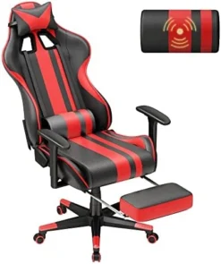 Soontrans Blue Gaming Chair With Footrest, Leather Ergonomic Gaming Chairs For Adults With Massage Lumbar Support & Headrest For Office Work, Height Adjustable Gamer Chair, Comfortable Computer Chair 19 Soontrans Blue Gaming Chair With Footrest, Leather Ergonomic Gaming Chairs For Adults With Massage Lumbar Support & Headrest For Office Work, Height Adjustable Gamer Chair, Comfortable Computer Chair -Amazon Basics Furniture Shop 41WuHhNzfbL. AC