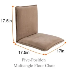 Sundale Folding Floor Chairs Video Gaming Chair For Adults, Adjustable Chaise Lounge Indoor Padded Floor Seating With Back Support, 5-Position Comfy Meditation Chair For Bedroom - Tan -Amazon Basics Furniture Shop 41X3xzYmgFL