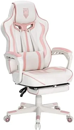 Vonesse Pink Gaming Chair PC Game Chair For Girls Racing Style Reclining Computer Chair With Footrest Office Swivel Ergonomic Gaming Computer Chair With Massage High Back Gaming Chairs For Adults 20 Vonesse Pink Gaming Chair PC Game Chair For Girls Racing Style Reclining Computer Chair With Footrest Office Swivel Ergonomic Gaming Computer Chair With Massage High Back Gaming Chairs For Adults -Amazon Basics Furniture Shop 41XClBNc4KL. AC