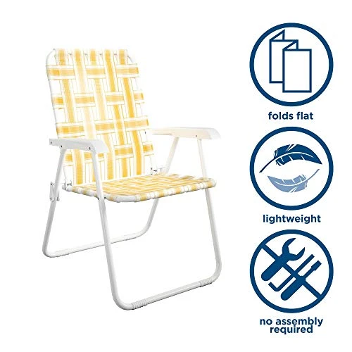 Novogratz Poolside Gossip Collection, Priscilla Folding Chairs, 2-Pack, Yellow 4 Novogratz Poolside Gossip Collection, Priscilla Folding Chairs, 2-Pack, Yellow - Image 4