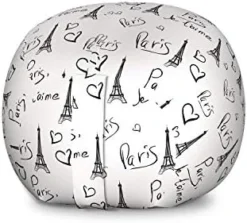 Ambesonne Nautical Storage Toy Bag Chair, Frock Of Frolicking Sharks And Fish Herds Diving Wildlife Exotic Deep Sea Ocean, Stuffed Animal Organizer Washable Bag, Small Size, Blue -Amazon Basics Furniture Shop 41XN5A0lyeL. AC