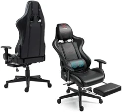 WQSLHX Gaming Chair With Massage And Footrest, Swivel Reclinable Gamer Chair With Armrest, Height Adjustable Computer Chair, Racing Style Office Game Chair For Adults, Gray 16 WQSLHX Gaming Chair With Massage And Footrest, Swivel Reclinable Gamer Chair With Armrest, Height Adjustable Computer Chair, Racing Style Office Game Chair For Adults, Gray -Amazon Basics Furniture Shop 41XVUHnjbUL. AC