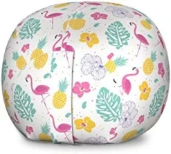 Ambesonne Nautical Storage Toy Bag Chair, Frock Of Frolicking Sharks And Fish Herds Diving Wildlife Exotic Deep Sea Ocean, Stuffed Animal Organizer Washable Bag, Small Size, Blue -Amazon Basics Furniture Shop 41Y0rDJBb0L. AC