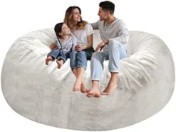 HWIVGKU Bean Bag Chairs, Giant Bean Bag Chair For Adults, 4ftbean Bag CoverComfyBean Bag Bed (No Filler, Cover Only) Fluffy Lazy Sofa (Light Grey), 4ft(120 * 65cm) -Amazon Basics Furniture Shop 41Y4t85gQL. AC