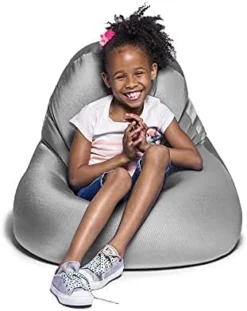 Jaxx Nimbus Spandex Bean Bag Chair Furniture For Kids Rooms, Playrooms, And More, Small, Navy -Amazon Basics Furniture Shop 41YA7sQHVZS. AC