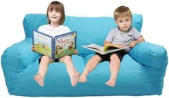 Dporticus Double Mini Lounger Sofa, Bean Bag Chair Self-Rebound Sponge Double Child Seat 51" X 32" X 18" Blue 13 Dporticus Double Mini Lounger Sofa, Bean Bag Chair Self-Rebound Sponge Double Child Seat 51" X 32" X 18" Blue -Amazon Basics Furniture Shop 41YFcLPCunL. AC