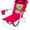 Margaritaville Folding Chair With Wireless Speakers, Beach Chair With Waterproof Wireless Speakers, 5 Hour Playback Time, 20 Foot Bluetooth Range, Cup Holder, Backpack, Padded Head And Neck Rest
