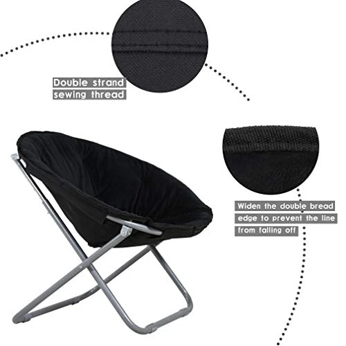 FDW Moon Chair Set Of 2 Chairs For Bedroom Saucer Chair Bedroom Chair Foldable Chair For Home Furniture 2 FDW Moon Chair Set Of 2 Chairs For Bedroom Saucer Chair Bedroom Chair Foldable Chair For Home Furniture - Image 2