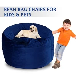 Homguava Bean Bag Chair: 3' Bean Bags With Memory Foam Filled, Large Beanbag Chairs Soft Sofa With Dutch Velet Cover-36×36"×24"(Blue) 9 Homguava Bean Bag Chair: 3' Bean Bags With Memory Foam Filled, Large Beanbag Chairs Soft Sofa With Dutch Velet Cover-36×36"×24"(Blue) -Amazon Basics Furniture Shop 41YsNcvOroL