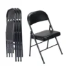 Karl Home 4 Pack Black Folding Chairs With Padded Seats For Outdoor & Indoor, Portable Stackable Commercial Seat With Steel Frame For Events Office Wedding Party, 330lbs Capacity