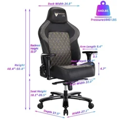 VON RACER Big And Tall Gaming Chair 440lb Gamer Chair With Gel Cold Cure Foam Lumbar Big And Tall Office Chair 4d Adjustable Arms Heavy Duty Metal Base Computer Chair For Gamers Office Workers 9 VON RACER Big And Tall Gaming Chair 440lb Gamer Chair With Gel Cold Cure Foam Lumbar Big And Tall Office Chair 4d Adjustable Arms Heavy Duty Metal Base Computer Chair For Gamers Office Workers -Amazon Basics Furniture Shop 41Z65G0Z0pL