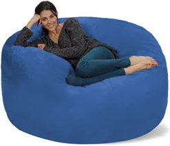 Chill Sack Bean Bag Chair: Giant 5' Memory Foam Furniture Bean Bag - Big Sofa With Soft Micro Fiber Cover - Cobalt Blue 23 Chill Sack Bean Bag Chair: Giant 5' Memory Foam Furniture Bean Bag - Big Sofa With Soft Micro Fiber Cover - Cobalt Blue -Amazon Basics Furniture Shop 41ZCPB1KMFL. AC