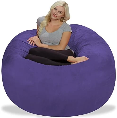 Chill Sack Bean Bag Chair With Nike Grind Foam: Giant 5' Memory Foam Furniture Bean Bag - Big Sofa With Soft Micro Fiber Cover - Brown Pebble 10 Chill Sack Bean Bag Chair With Nike Grind Foam: Giant 5' Memory Foam Furniture Bean Bag - Big Sofa With Soft Micro Fiber Cover - Brown Pebble - Image 10