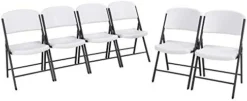 LIFETIME Commercial Grade Folding Chairs, 4 Pack,Plastic, Black/Silver -Amazon Basics Furniture Shop 41ZJhpO8mfL. AC