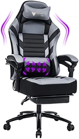 Fantasylab Racing Gaming Chair With Footrest Massage Computer Game Chair 400lb Reclining Gaming Chair Ergonomic Desk Chair Racing Recliner Chairs Leather Memory Foam Office Chair 9 Fantasylab Racing Gaming Chair With Footrest Massage Computer Game Chair 400lb Reclining Gaming Chair Ergonomic Desk Chair Racing Recliner Chairs Leather Memory Foam Office Chair - Image 9