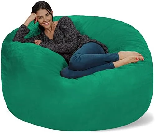 Chill Sack Bean Bag Chair: Giant 5' Memory Foam Furniture Bean Bag - Big Sofa With Soft Micro Fiber Cover - Cobalt Blue 6 Chill Sack Bean Bag Chair: Giant 5' Memory Foam Furniture Bean Bag - Big Sofa With Soft Micro Fiber Cover - Cobalt Blue - Image 6