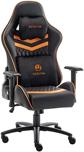 Resiova Gaming Chair Computer Office Gamer Chair With Lumbar Rest And Headrest Support,350lb Weight Capacity Metal Base Racing Style Pu Leather Ergonomic Desk Pc Chair… 9 Resiova Gaming Chair Computer Office Gamer Chair With Lumbar Rest And Headrest Support,350lb Weight Capacity Metal Base Racing Style Pu Leather Ergonomic Desk Pc Chair… - Image 9