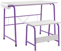 SD Studio Designs Project Center, 55125 Craft Table Play Desk With Bench, Pink -Amazon Basics Furniture Shop 41aYlICjK L. AC