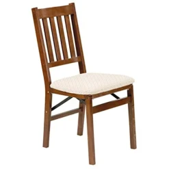 MECO STAKMORE Arts And Craft Folding Chair Fruitwood Finish, Set Of 2