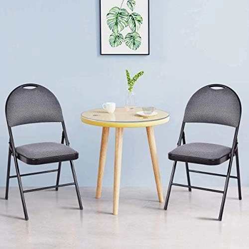 ReunionG 4 PCS Folding Chair, 4-Pack Portable Chairs With Upholstered Padded Seat And Back, Metal Frame Home Office Chairs (4 PCS) 8 ReunionG 4 PCS Folding Chair, 4-Pack Portable Chairs With Upholstered Padded Seat And Back, Metal Frame Home Office Chairs (4 PCS) - Image 8