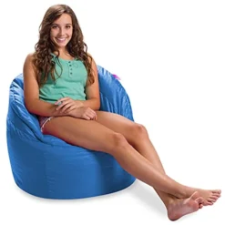 Posh Creations Sonoma Lounger Chair For Kids And Teens Big Bean Bag For Living Rooms, Bedrooms And Basements, Large, Royal Blue -Amazon Basics Furniture Shop 41ayBCRfQCS