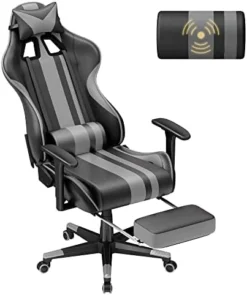 Soontrans Blue Gaming Chair With Footrest, Leather Ergonomic Gaming Chairs For Adults With Massage Lumbar Support & Headrest For Office Work, Height Adjustable Gamer Chair, Comfortable Computer Chair 18 Soontrans Blue Gaming Chair With Footrest, Leather Ergonomic Gaming Chairs For Adults With Massage Lumbar Support & Headrest For Office Work, Height Adjustable Gamer Chair, Comfortable Computer Chair -Amazon Basics Furniture Shop 41b YSXvULL. AC