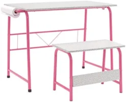 SD Studio Designs Project Center, 55125 Craft Table Play Desk With Bench, Pink -Amazon Basics Furniture Shop 41b6lHladL. AC