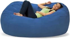 Comfy Sacks Memory Foam Bean Bag Chair, Tangerine Micro Suede -Amazon Basics Furniture Shop 41bQ3U3M8EL. AC