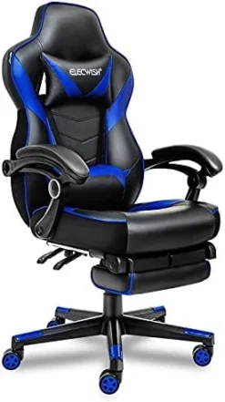 Gaming Chair For Adults Ergonomic Racing Style High Back Computer Chair With Footrest Headrest And Lumbar Support PU Leather 90-150 Degree Tilt -Amazon Basics Furniture Shop 41bb9RE6 S. AC