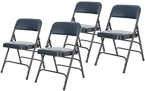 OEF Furnishings Premium Vinyl Upholstered Triple Brace Double Hinge Folding Chair, Beige 8 OEF Furnishings Premium Vinyl Upholstered Triple Brace Double Hinge Folding Chair, Beige - Image 8