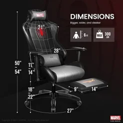 Marvel Avengers Gaming Chair Desk Office Computer Racing Chairs- Adults Gamer Ergonomic Game Footrest Reclining High Back Support Racer Leather Foot Rest (Spider-Man) -Amazon Basics Furniture Shop 41c0oWmbl9L